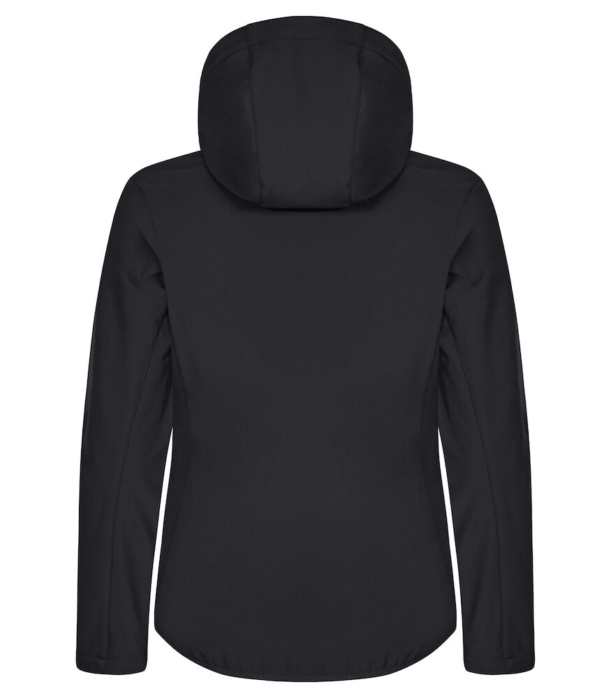 Classic Softshell Hoody Women - 99 schwarz - Model back