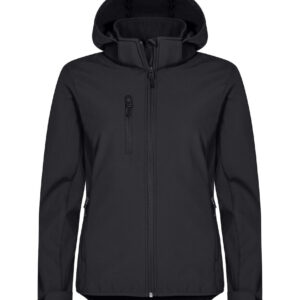 Classic Softshell Hoody Women - 99 schwarz - Front