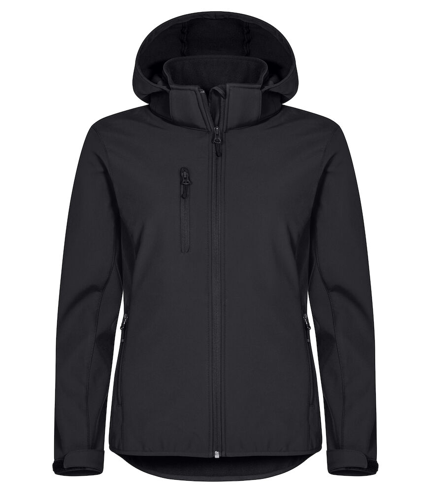 Classic Softshell Hoody Women - 99 schwarz - Front