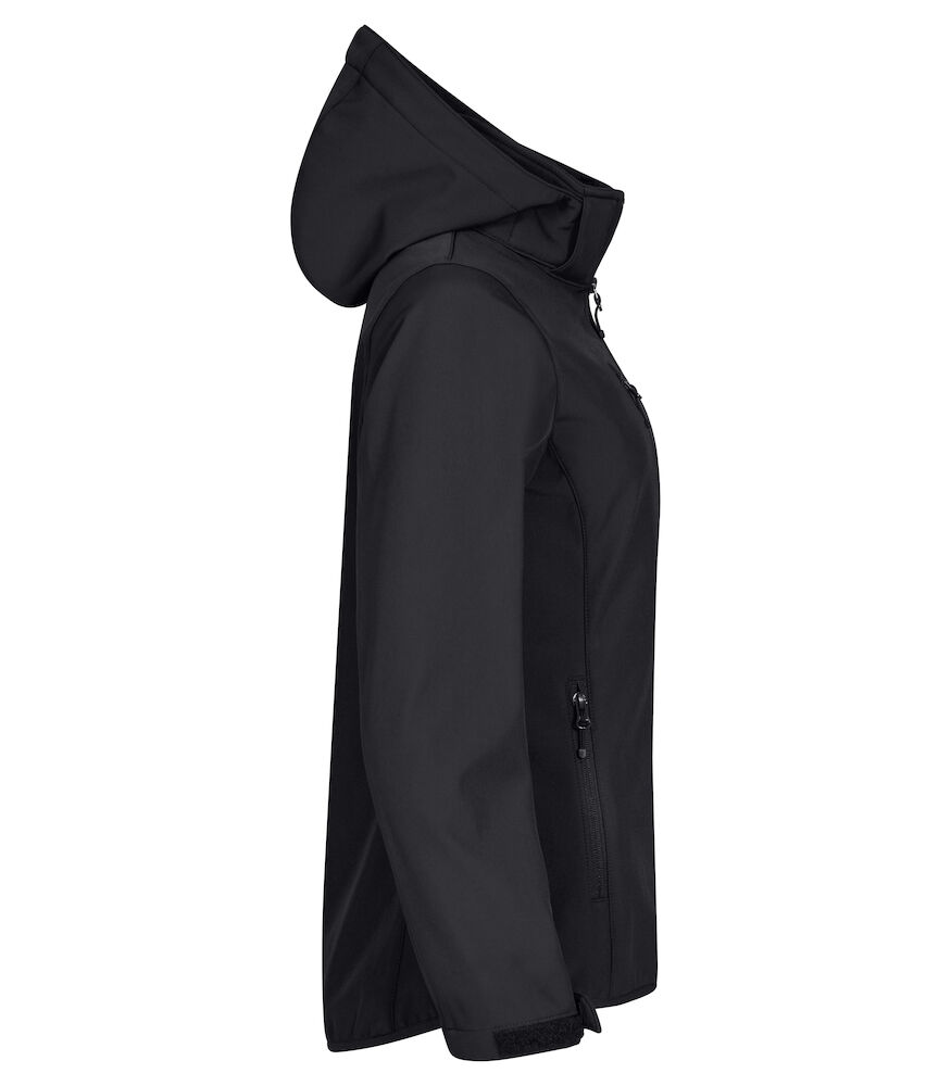 Classic Softshell Hoody Women - 99 schwarz - Model front