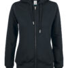Premium OC Hoody Full Zip Women - 99 schwarz - Front