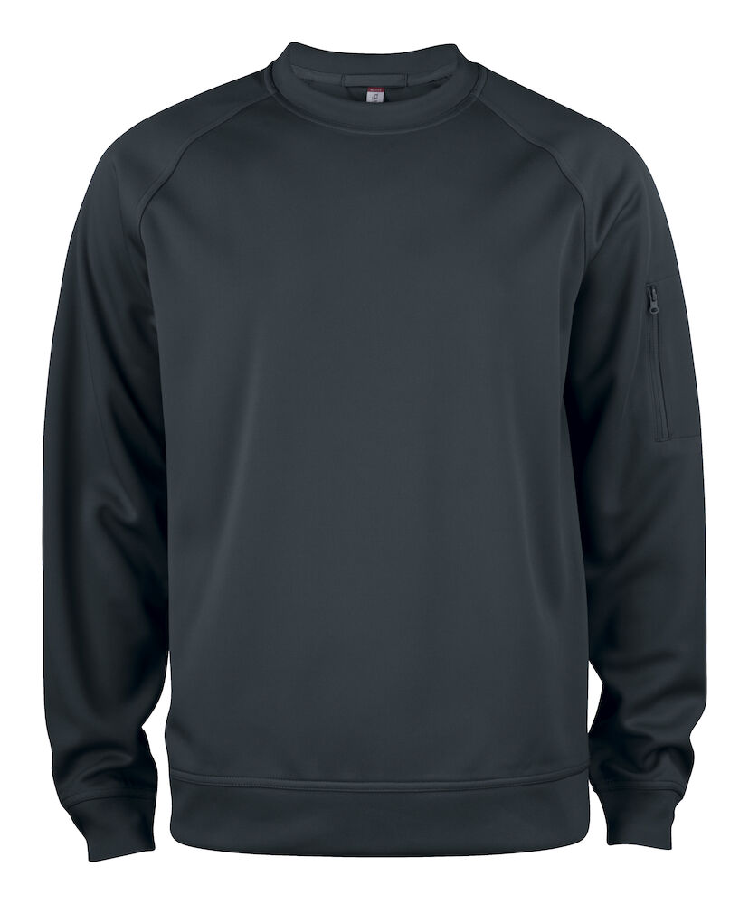 Basic Active Roundneck - 99 schwarz - Front