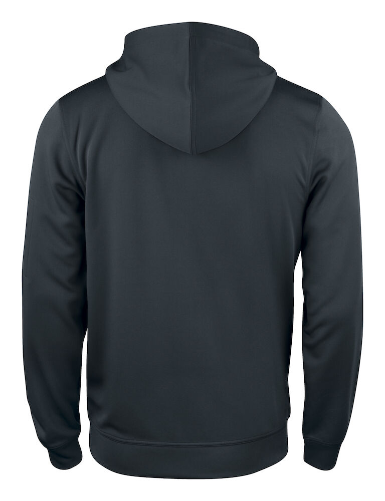 Basic Active Hoody Full Zip - 99 schwarz - Model back