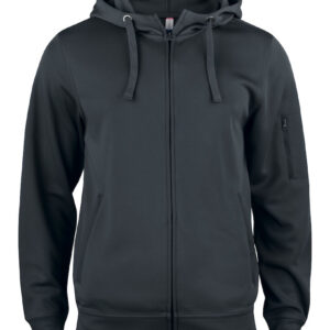 Basic Active Hoody Full Zip - 99 schwarz - Front