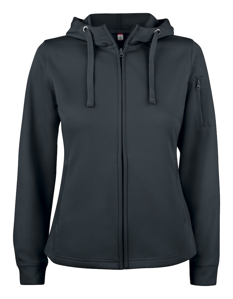 Basic Active Hoody Full Zip Women - 99 schwarz - Front