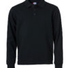 Basic Polo Sweater - 99 schwarz - Front
