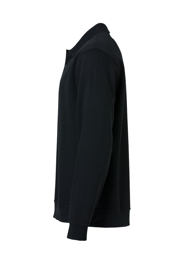 Basic Polo Sweater - 99 schwarz - Back