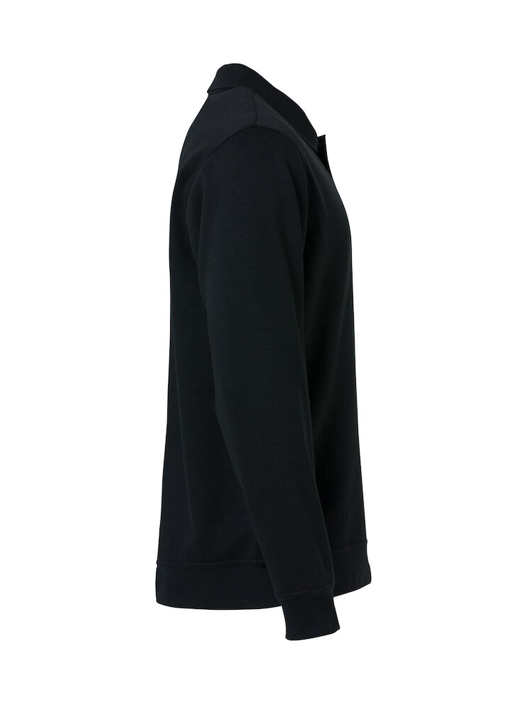 Basic Polo Sweater - 99 schwarz - Model front