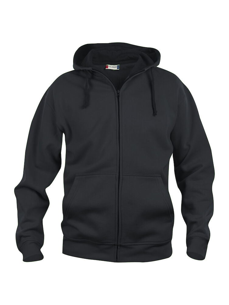 Basic Hoody Full Zip - 99 schwarz - Front