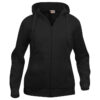 Basic Hoody Full Zip Women - 99 schwarz - Front