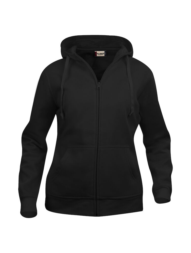 Basic Hoody Full Zip Women - 99 schwarz - Front