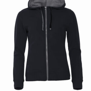 Classic Hoody Full Zip Women - 99 schwarz - Front