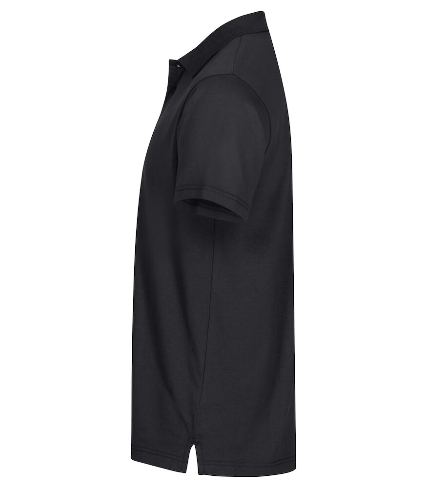 Single Jersey Polo - 99 schwarz - Back