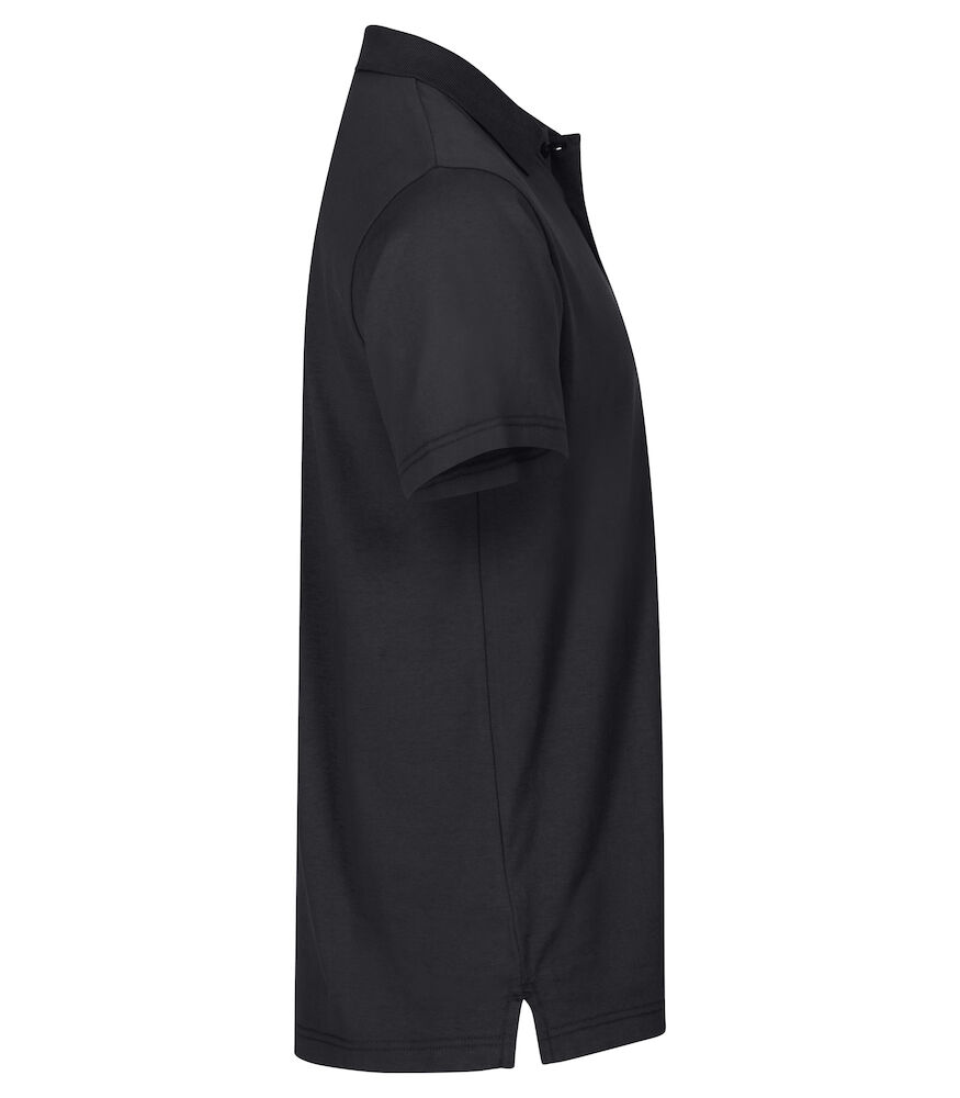 Single Jersey Polo - 99 schwarz - Model front