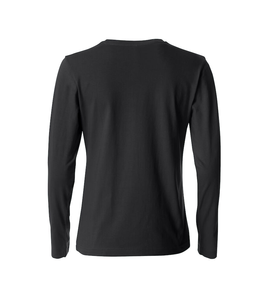Basic-T L/S Women - 99 schwarz - Model back