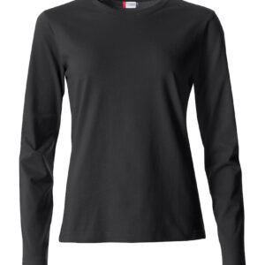 Basic-T L/S Women - 99 schwarz - Front