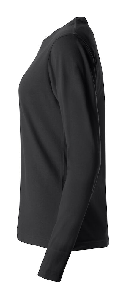 Basic-T L/S Women - 99 schwarz - Back