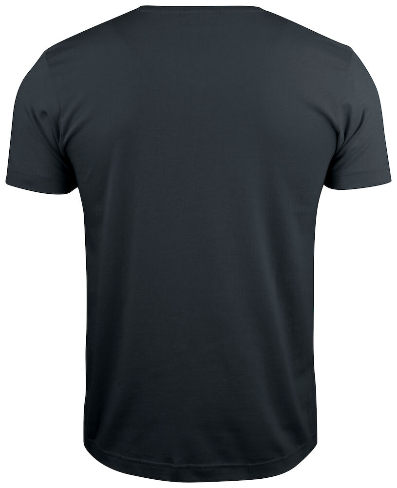 Basic-T V-neck - 99 schwarz - Model back