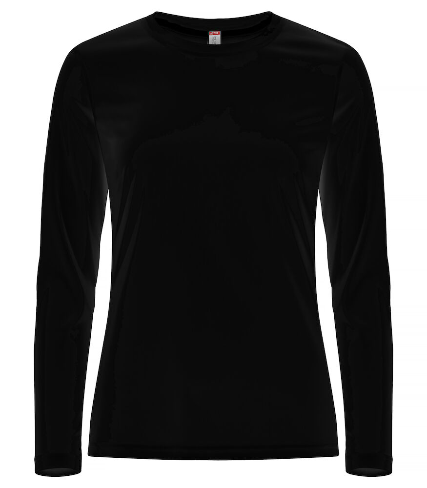 Basic Active-T L/S Women - 99 schwarz - Front