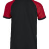 Raglan-T - 9935 schwarz/rot - Model back