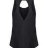 Slub Tanktop Women - 99 schwarz - Model back