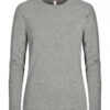 Premium Fashion-T L/S Women - 95 graumeliert - Front