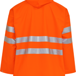 PU visible regenjacke mit reflexstreifen - 030 warnorange - Back