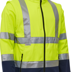 Visible Xtreme Softshelljacke - 041 warngelb/marine - Front