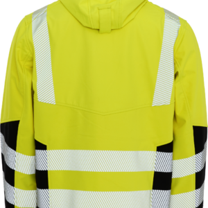 Visible Xtreme Recycelt Softshelljacke - 042 warngelb/schwarz - Back