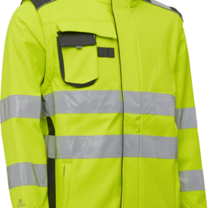 Visible Xtreme Softshelljacke mit Extra Rückenlänge - 048 warngelb/grau - Front