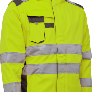 Visible Xtreme Softshell Winterjacke - 048 warngelb/grau - Front