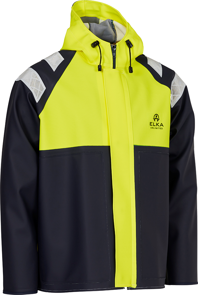 Unlimited Jacke Mit Reissverschluss - 041 warngelb/marine - Front