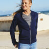 Heavy V-Neck Ladies - Graumeliert - Model back