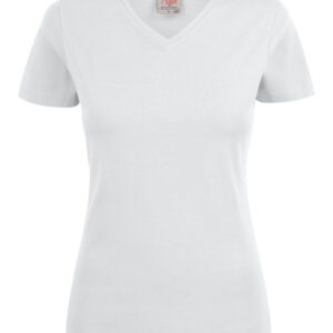 Heavy V-Neck Ladies - Weiss - Front