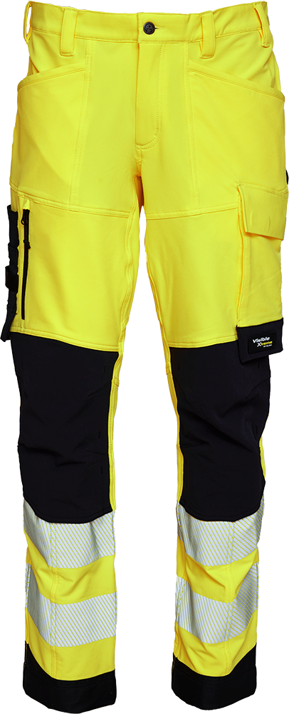 Visible Xtreme Recycelt Bundhose - Kurzes Modell - 042 warngelb/schwarz - Front