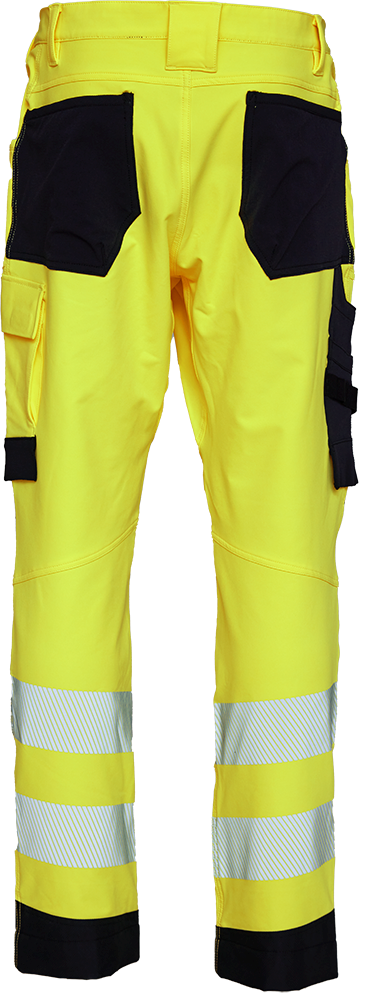 Visible Xtreme Recycelt Bundhose - Kurzes Modell - 042 warngelb/schwarz - Back
