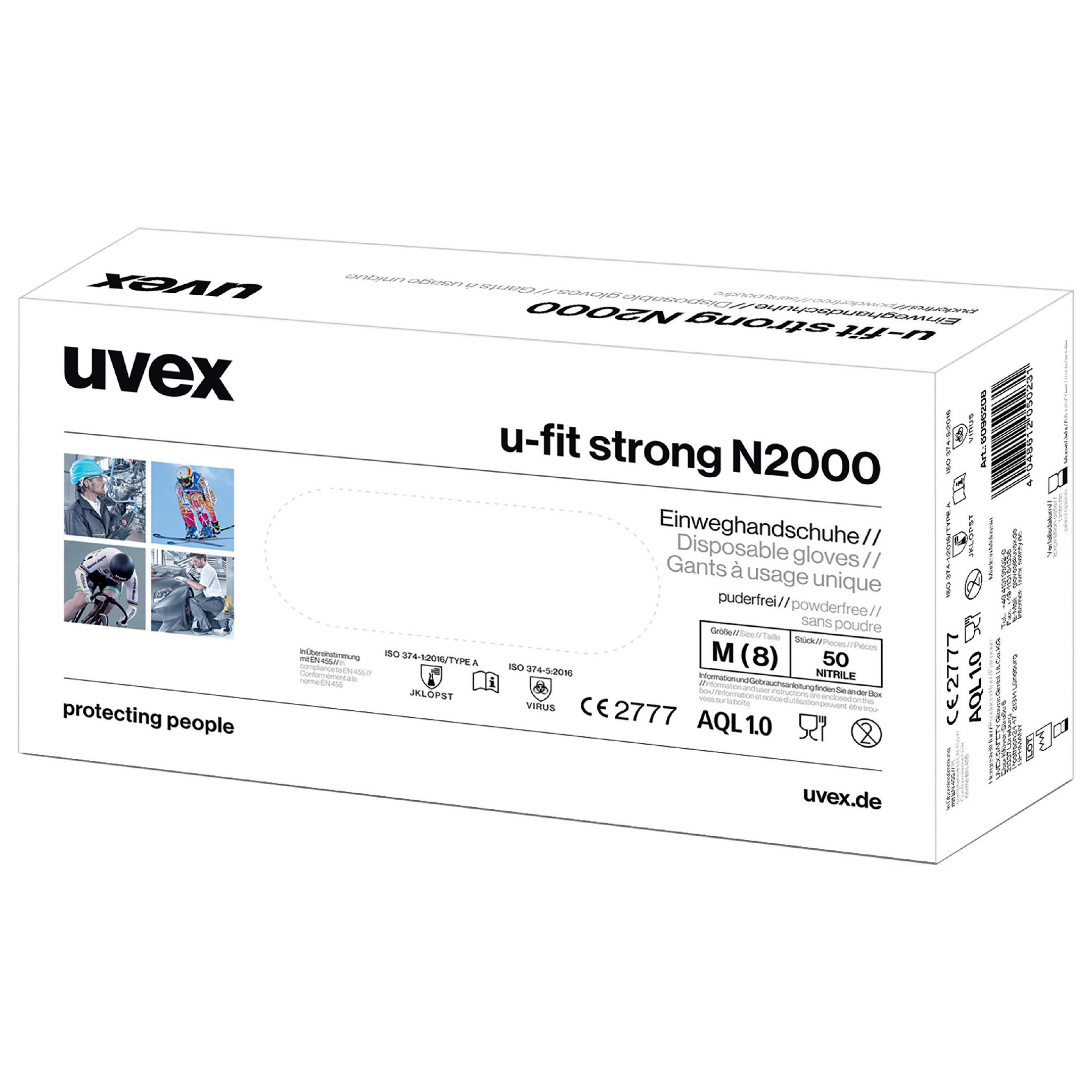 uvex u-fit strong N2000 Einwegschutzhandschuh | 1 Box à 25 Paar - 9276888