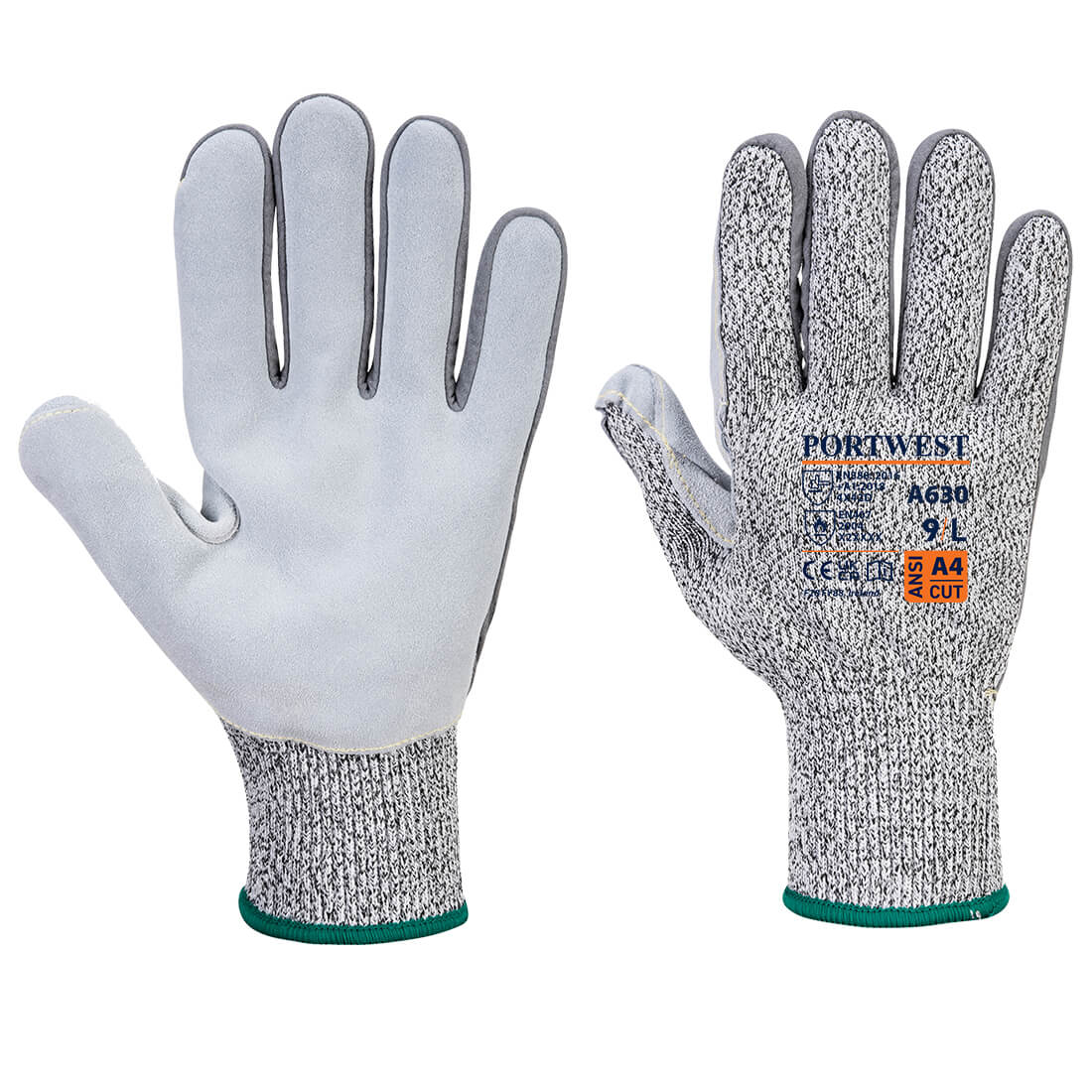 Portwest Razor - Lite Schnittschutz-Handschuhe - Grau - Front