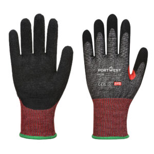 Portwest Nitrilschaum-Schnittschutzhandschuh - schwarz - Front