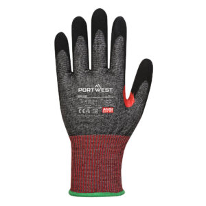 Portwest Nitrilschaum-Schnittschutzhandschuh - schwarz - Back