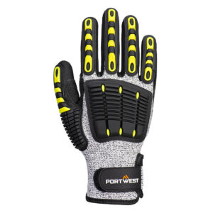 Portwest Schnittfeste Stossschutz-Handschuhe - grau/schwarz - Back