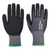 Portwest SG Grip15 Eco Nitril-Handschuhe - Pk 12 - grau/schwarz - Front