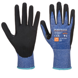 Dexti Ultra Schnittschutz-Handschuhe - blau/schwarz - Front