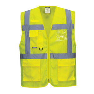 Portwest Athen Warnschutz MeshAir Exekutiv Weste - gelb - Front