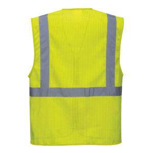 Portwest Athen Warnschutz MeshAir Exekutiv Weste - gelb - Back