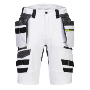 Portwest Shorts mit abnehmbaren Holstertaschen - weiss - Front