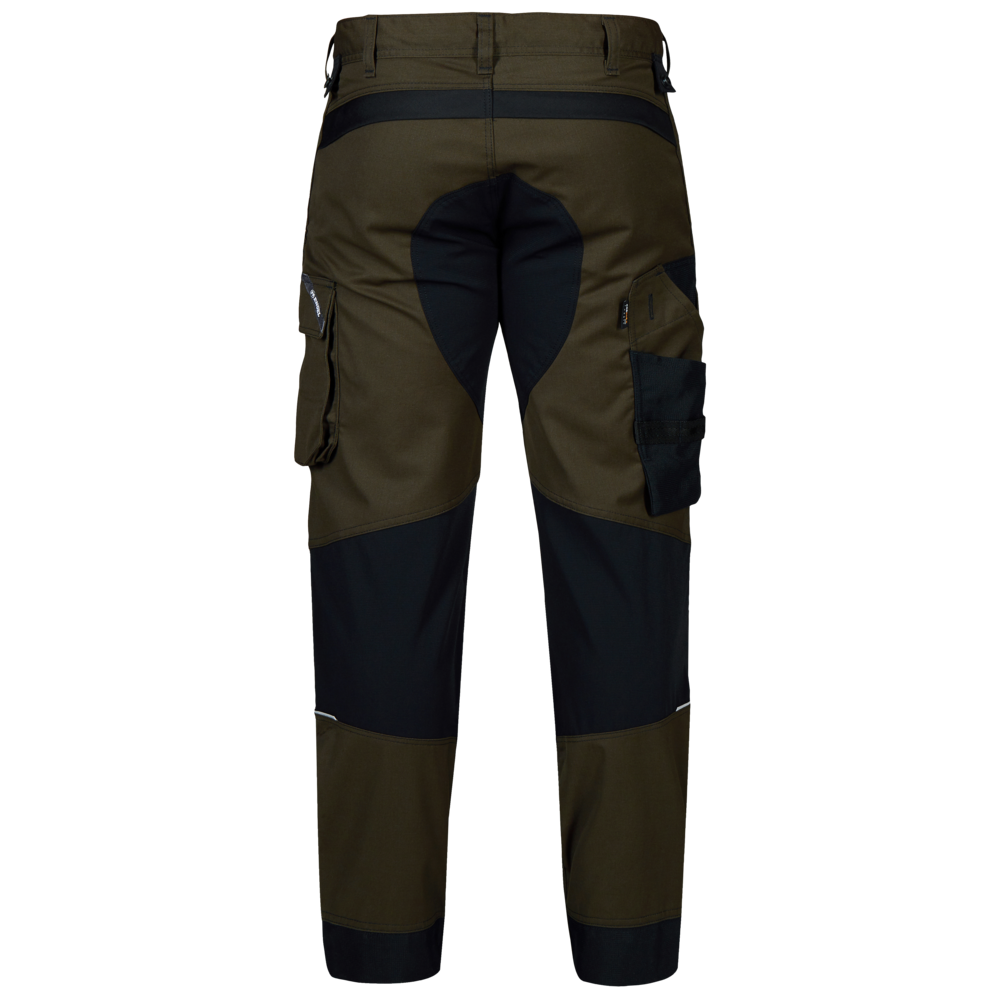 F. Engel Stretch-Handwerkerhose - 5320 waldgrün/schwarz - Back