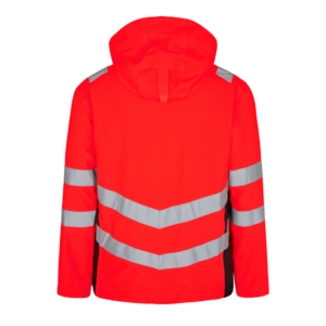 F. Engel Safety Shellparka - Orange - 4720 rot/schwarz - Back