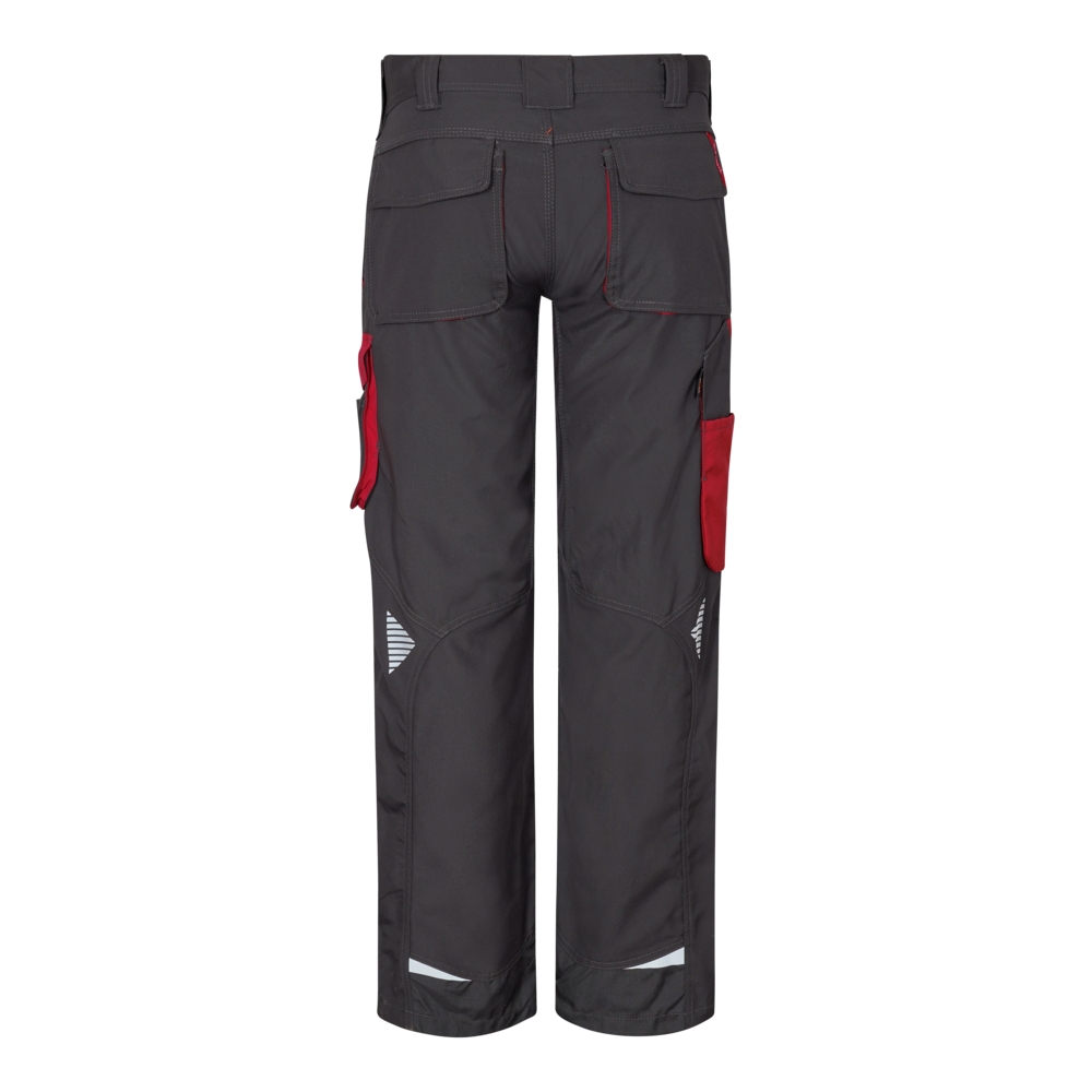 F. Engel Galaxy Arbeitshose mit Schenkeltaschen - 79757 anthrazitgrau/tomatenrot - Back