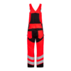 Safety Latzhose - 4720 rot/schwarz - Back